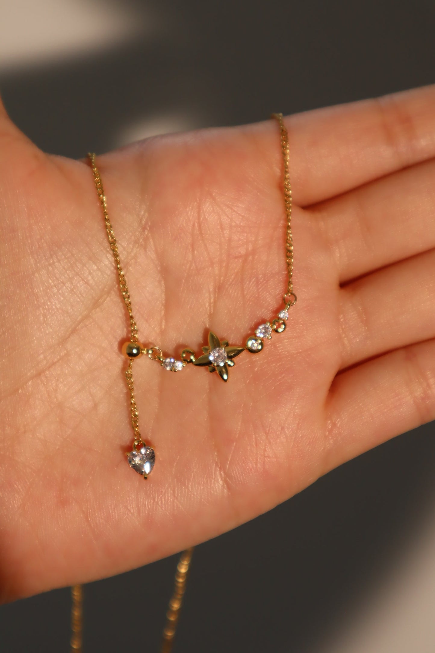18K Real Gold Plated Galaxy Stars Necklace