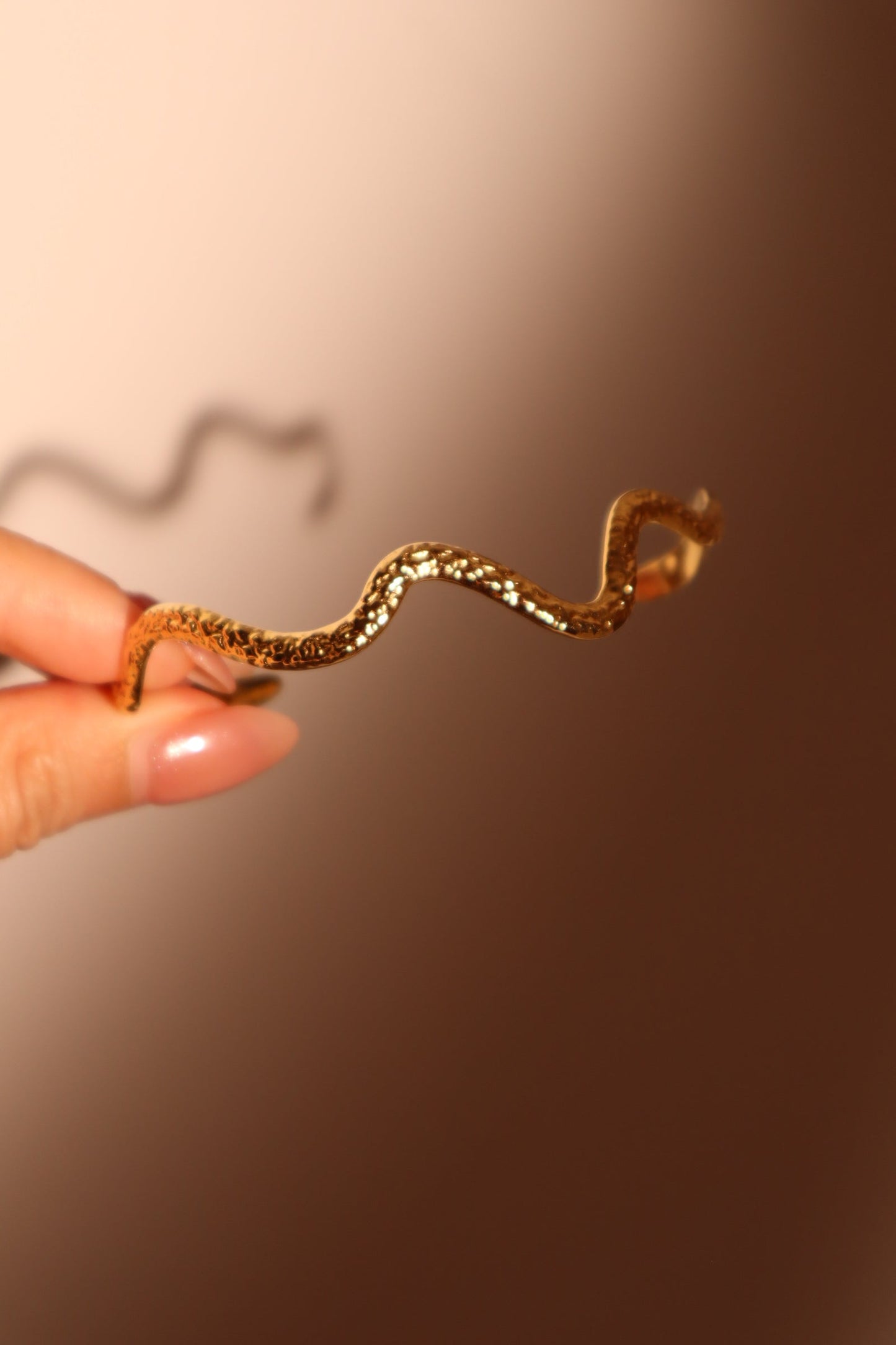 18K Gold Stainless Steel Wave Bracelet