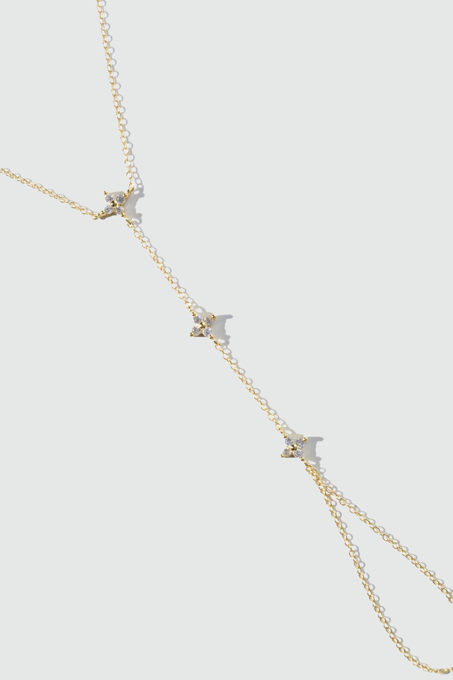 18K Gold Vermeil Lucky Leaf Hand Chain Bracelet