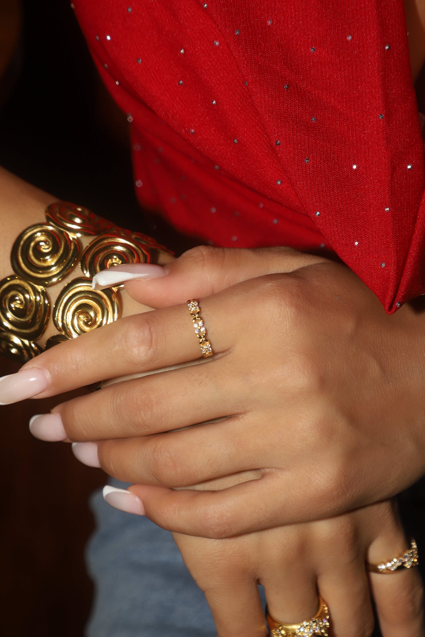 18K Gold Vermeil Multi Lucky Leaf Ring