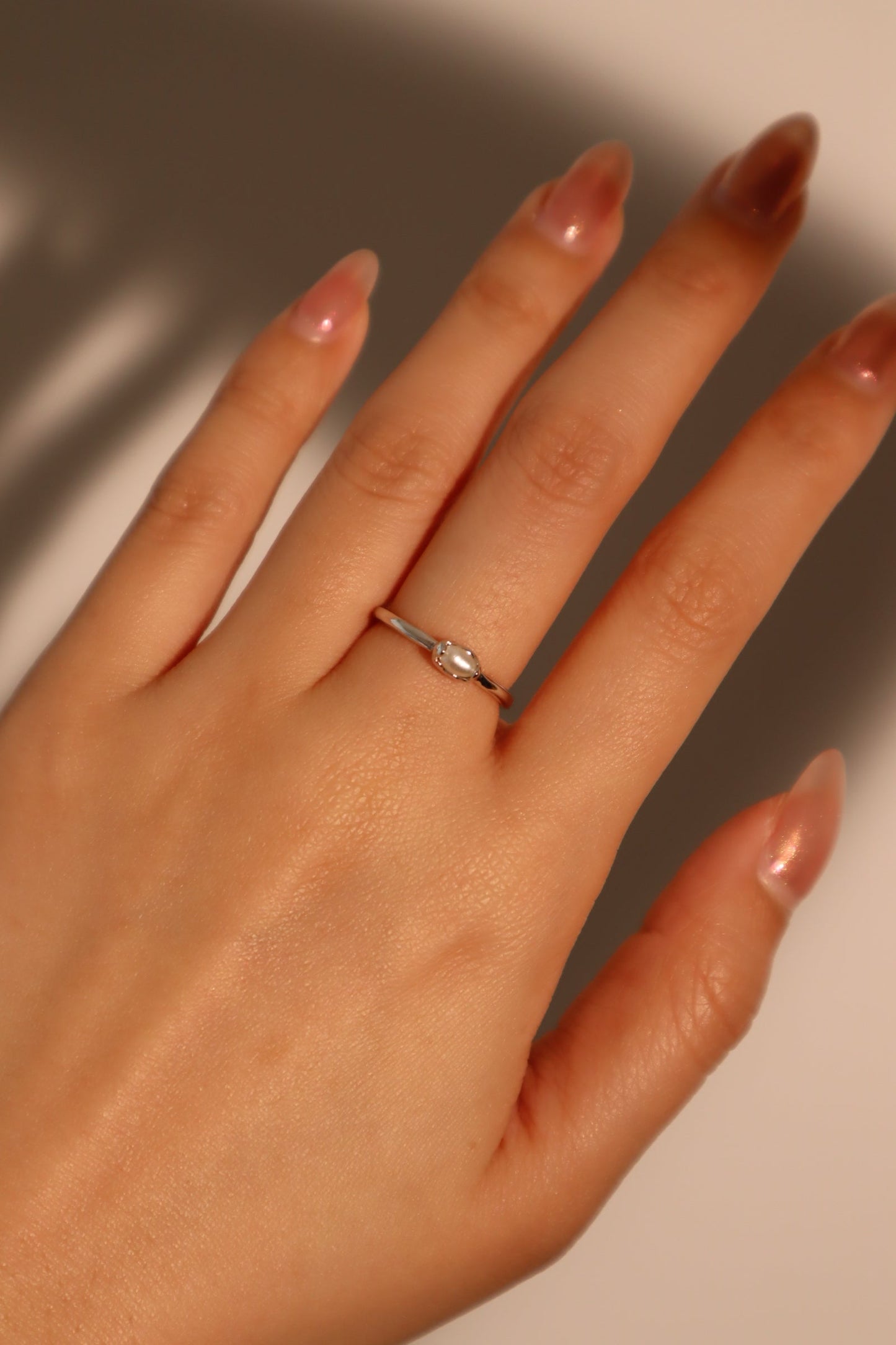 925 Sterling Silver Natural Pearl Ring