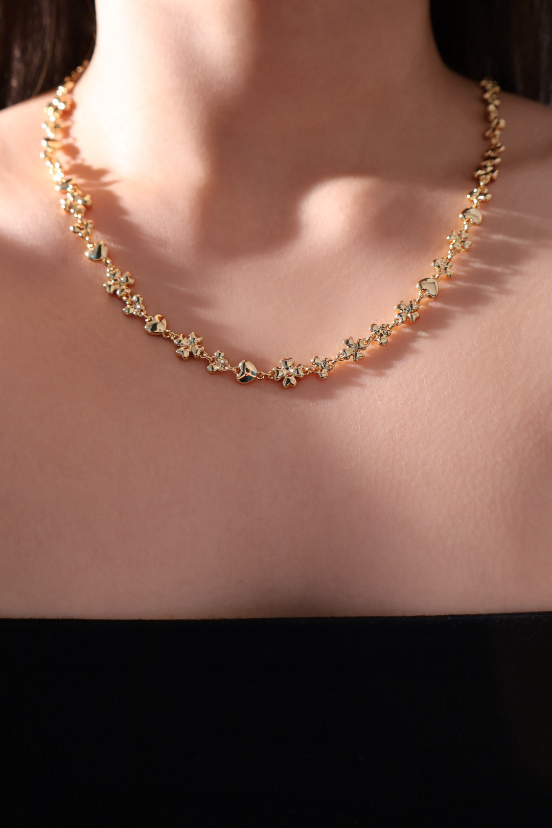 18K Real Gold Plated Diamond Starfish Necklace