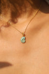 18K Gold Vermeil Blue Conch Necklace