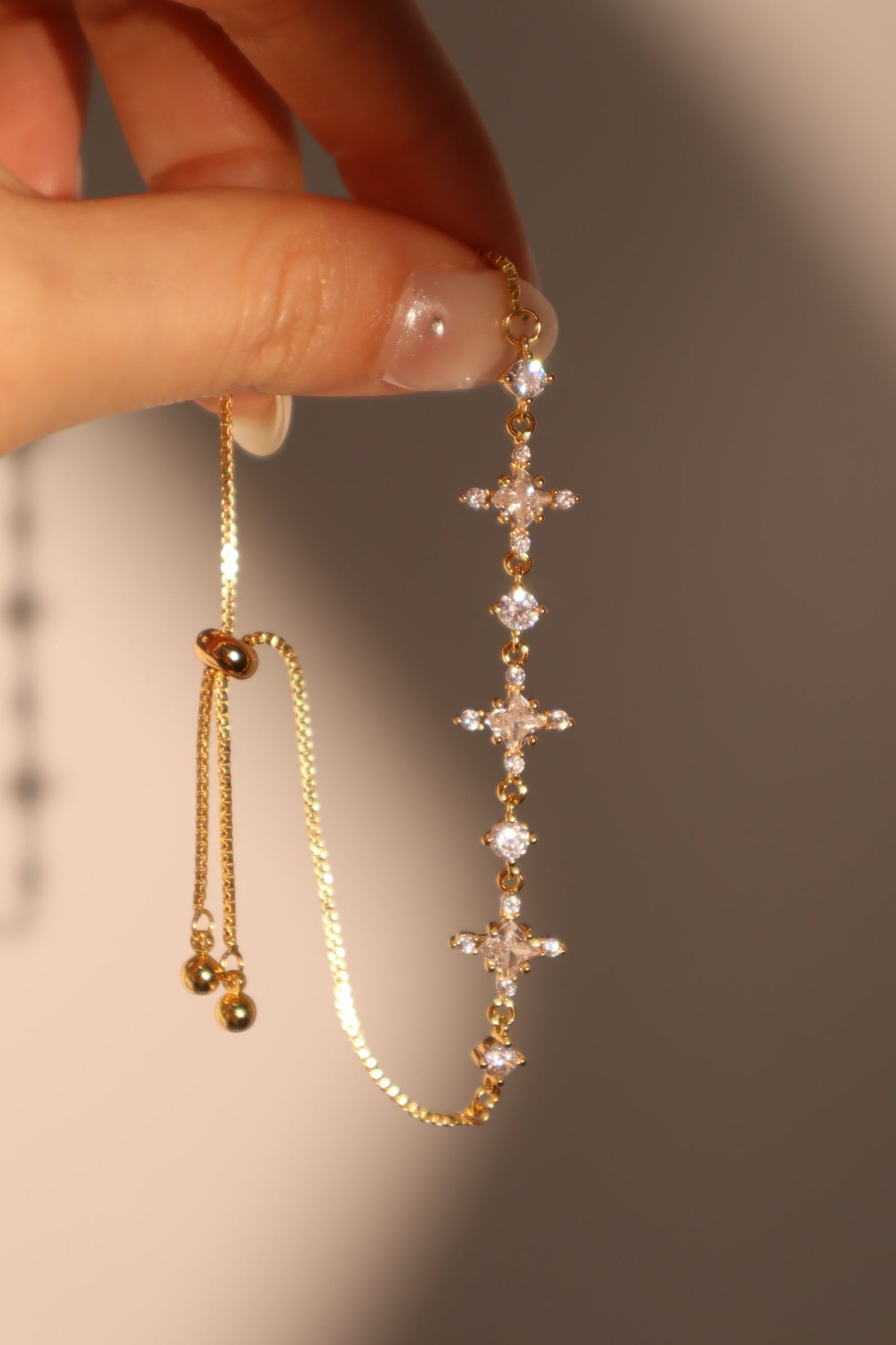 18K Real Gold Plated 3 in 1 Diamond Cross Bracelet