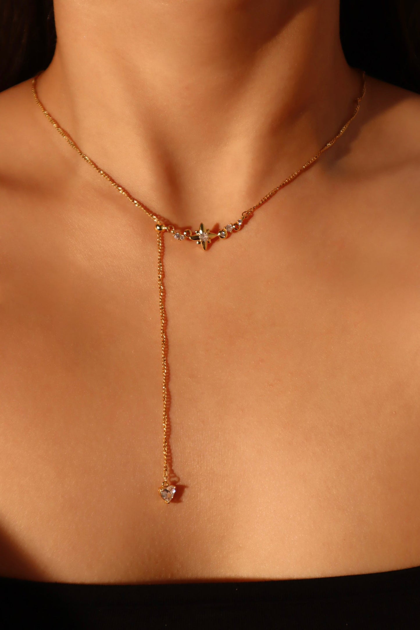 18K Real Gold Plated Galaxy Stars Necklace