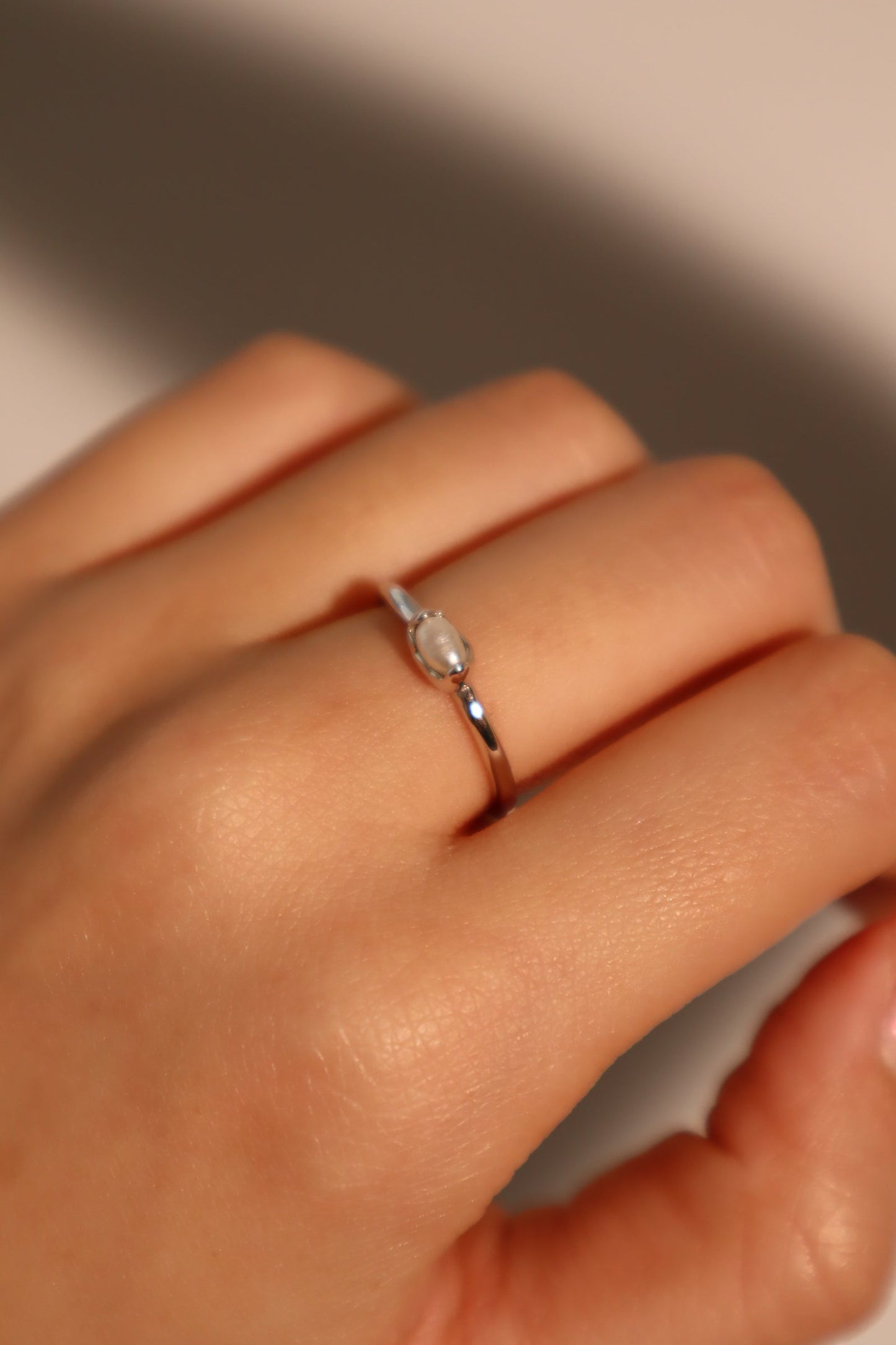 925 Sterling Silver Natural Pearl Ring