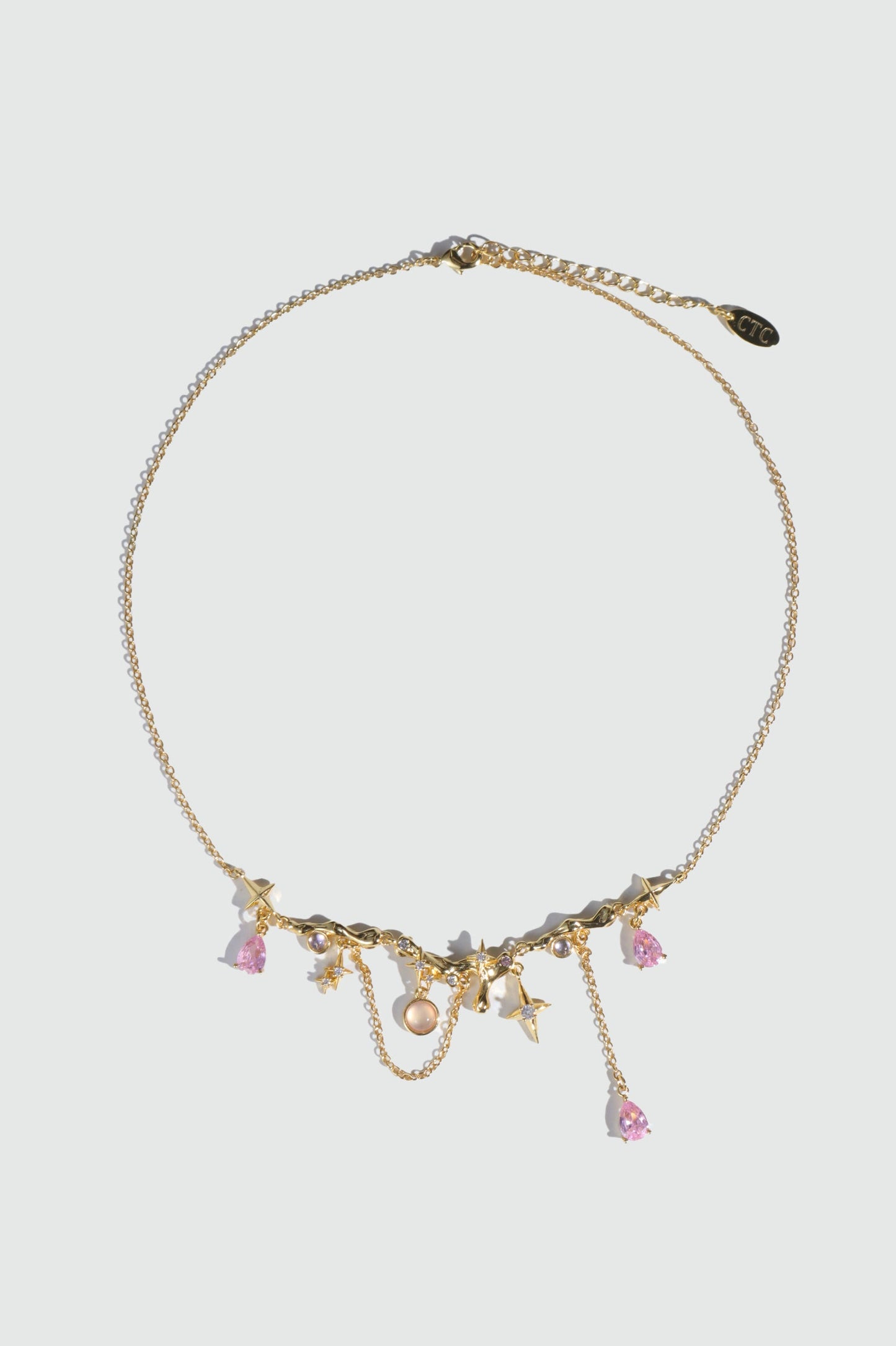 18K Real Gold Plated Color Gypsophila Necklace