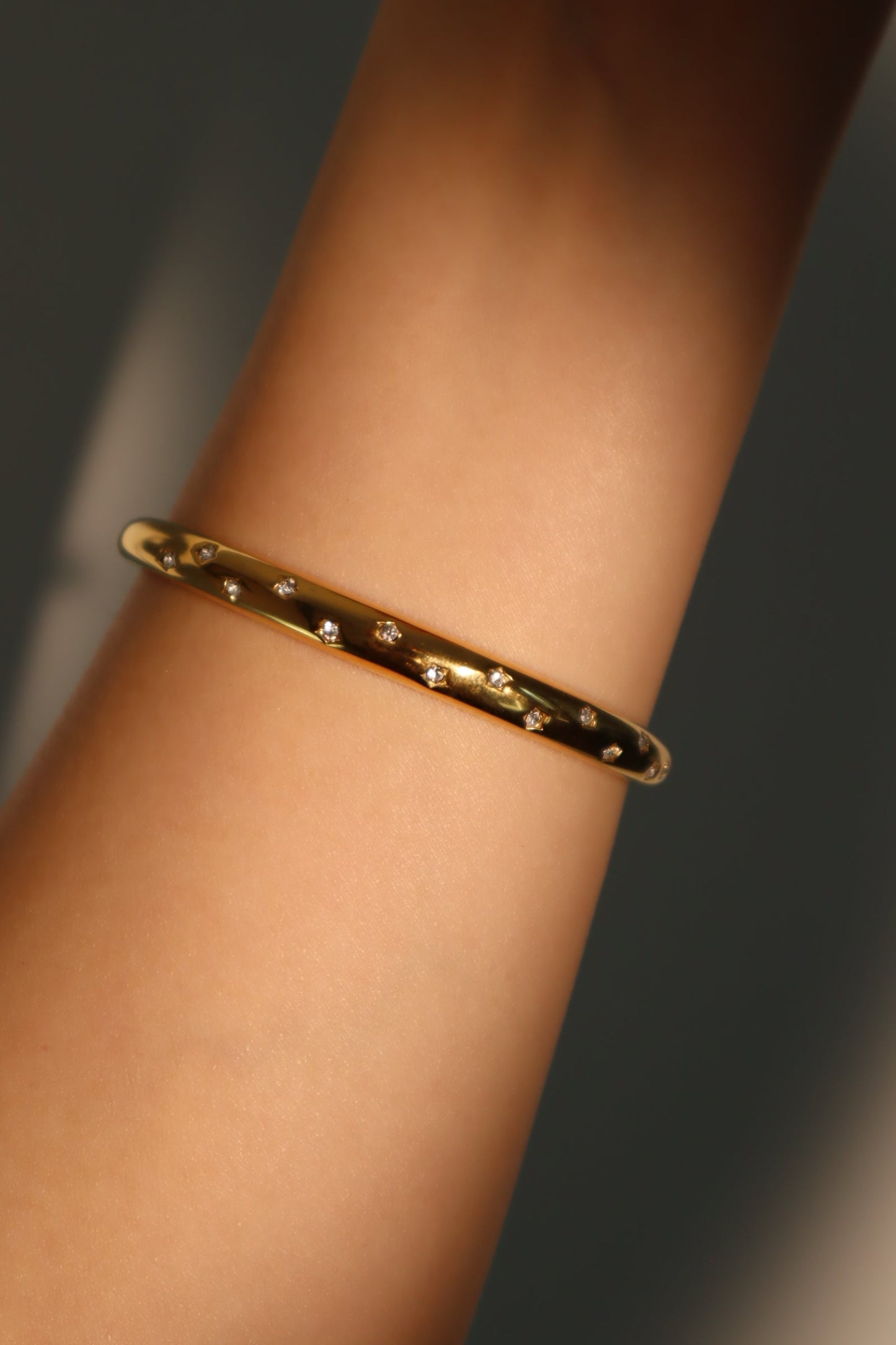 18K Gold Stainless Steel Multi Diamonds Star Bracelet
