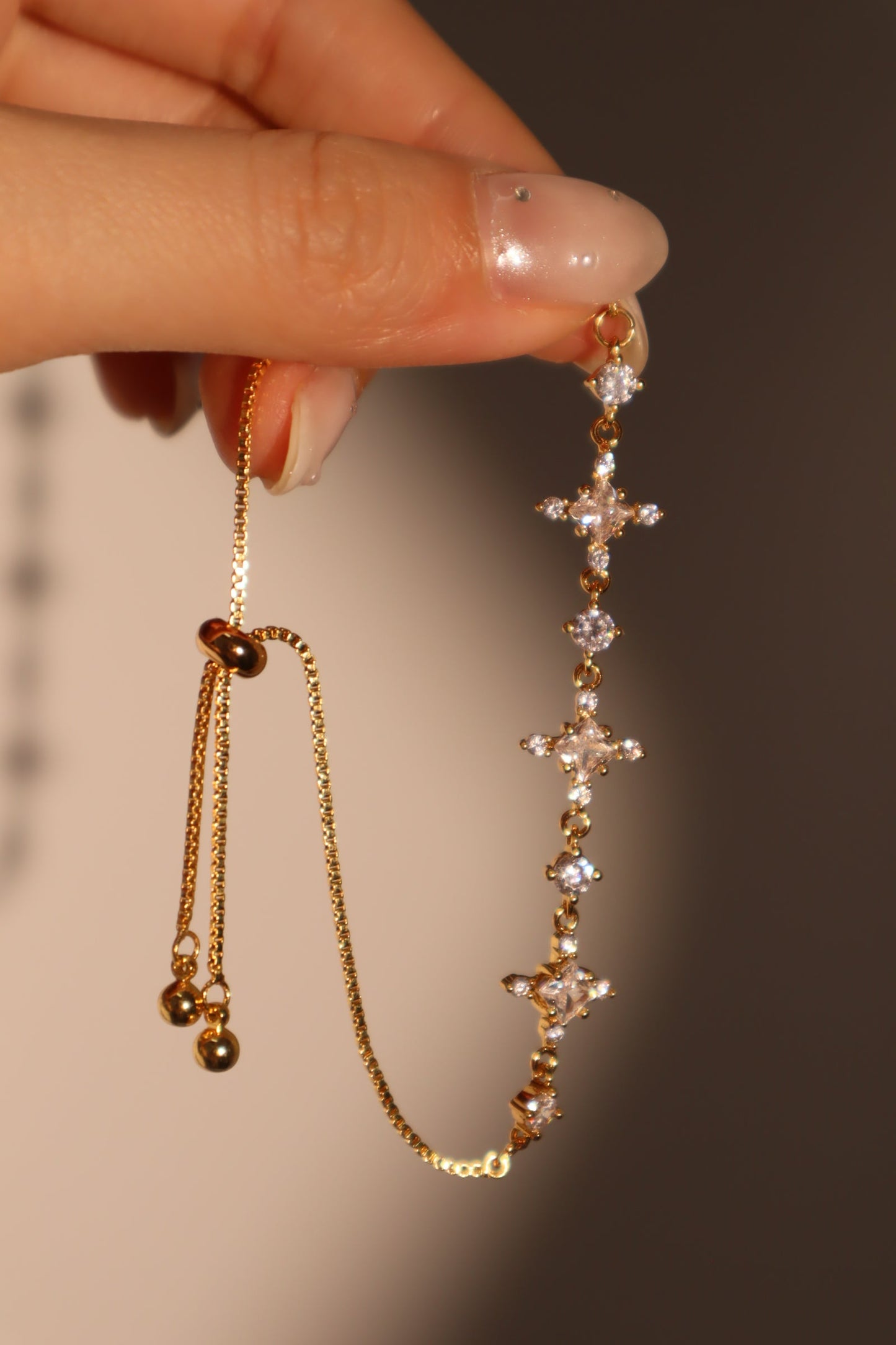 18K Real Gold Plated 3 in 1 Diamond Cross Bracelet