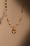 14K Real Gold Plated Freshwater Pearl Magic Mirror Necklace