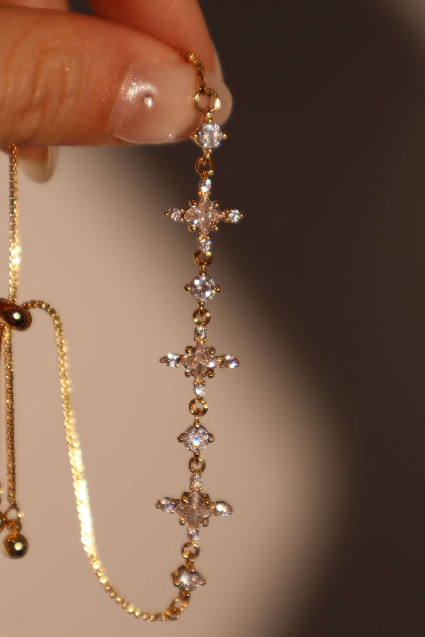 18K Real Gold Plated 3 in 1 Diamond Cross Bracelet