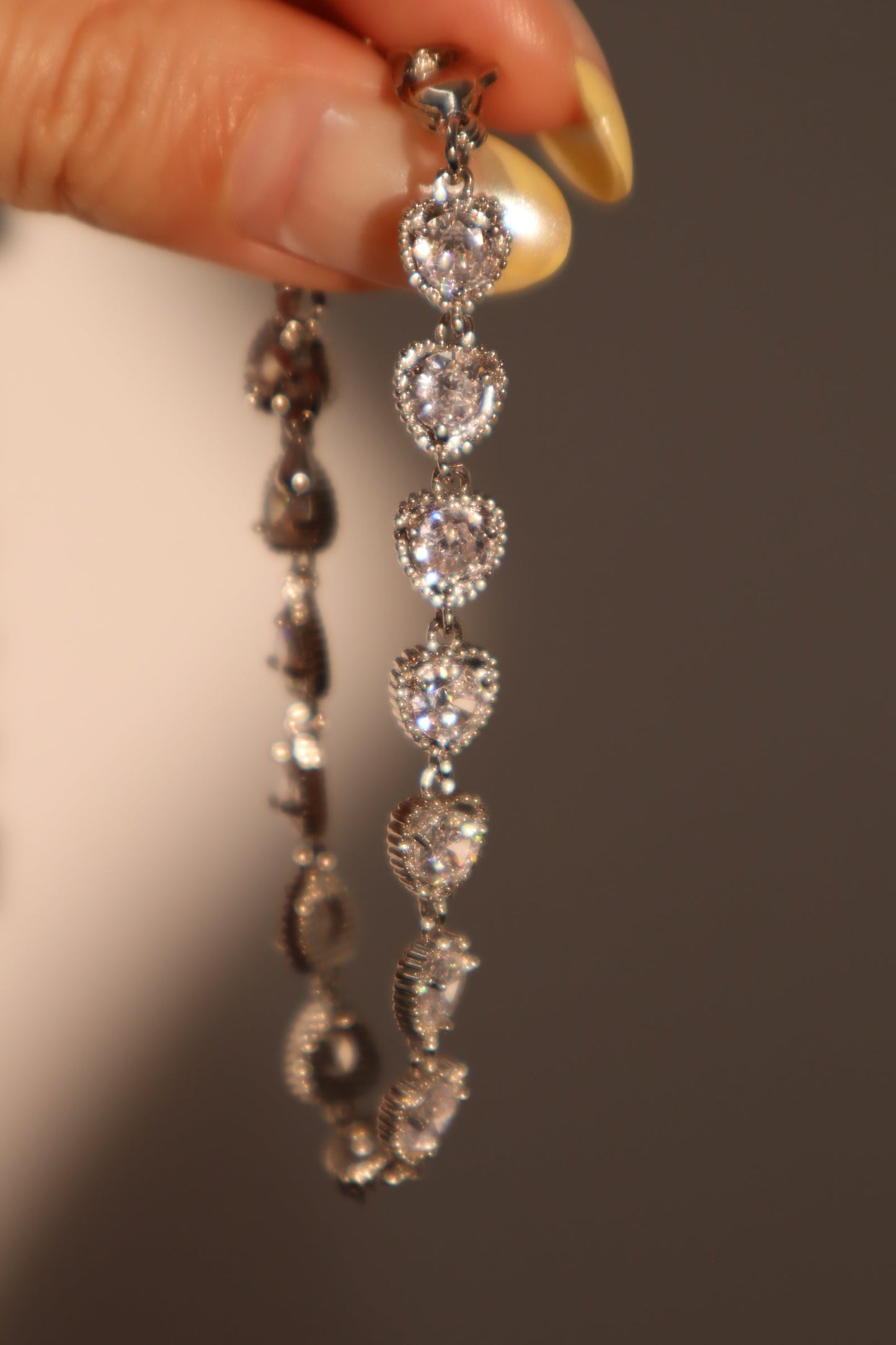 Multi Diamond Heart Bracelet