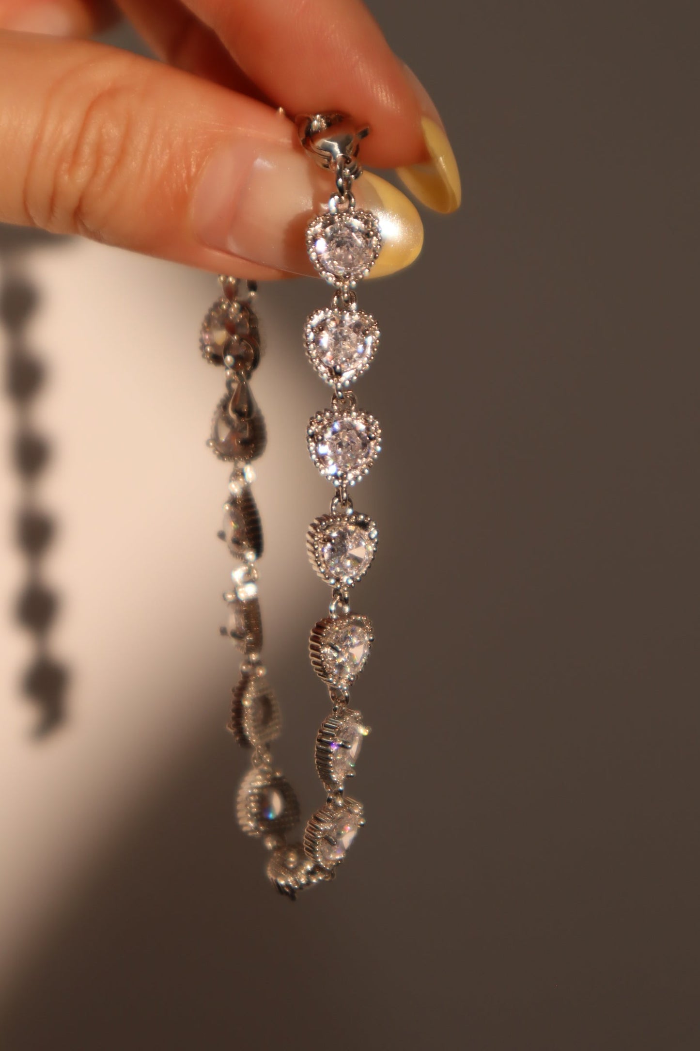 Multi Diamond Heart Bracelet