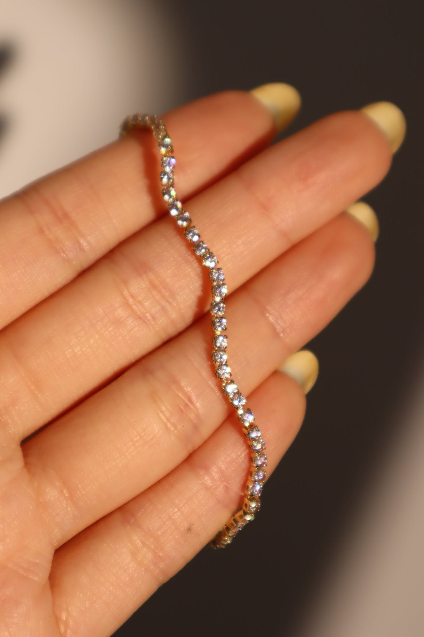 14K Real Gold Plated Diamond Wave Bracelet