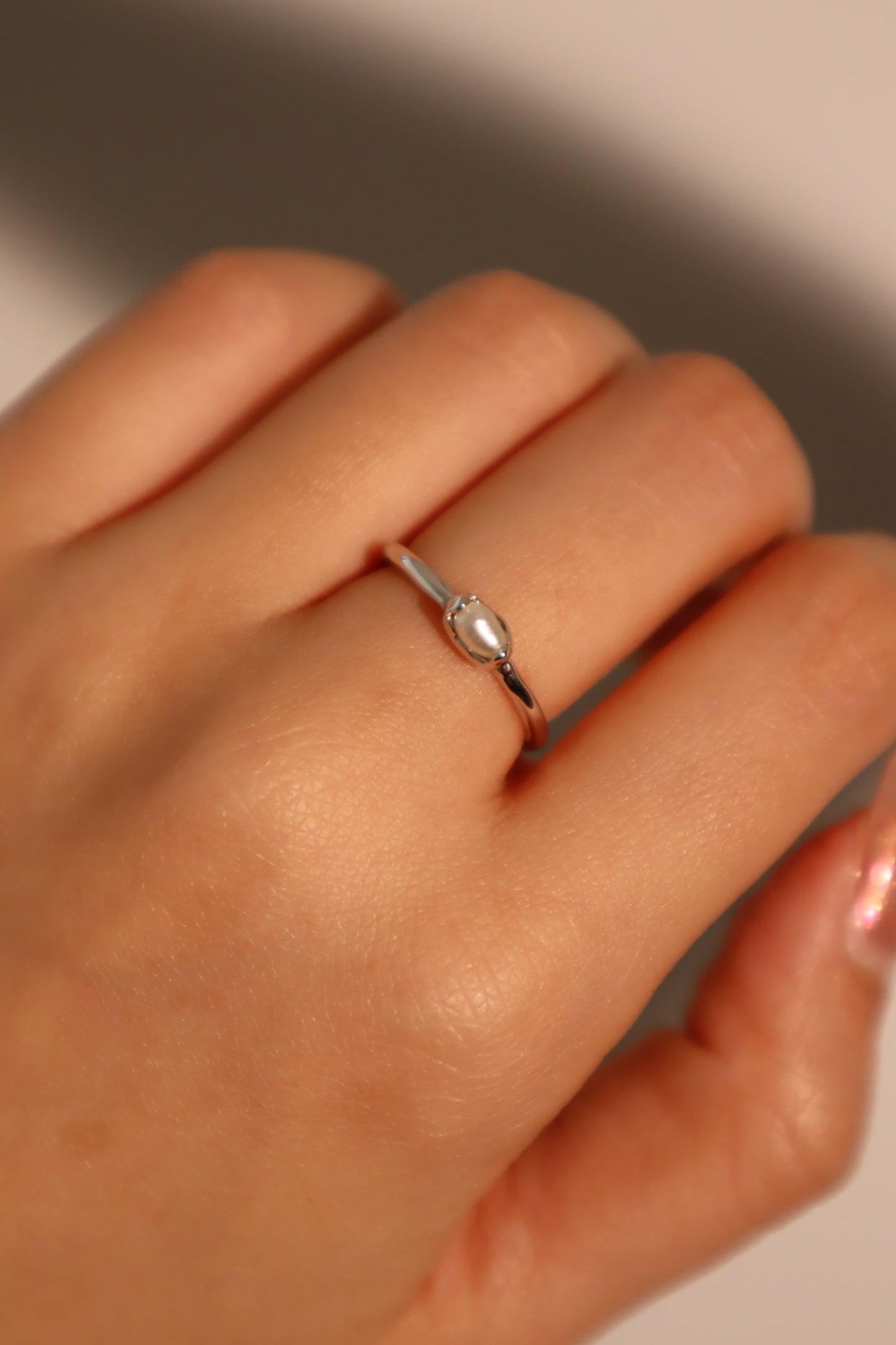 925 Sterling Silver Natural Pearl Ring