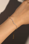 14K Real Gold Plated Diamond Wave Bracelet