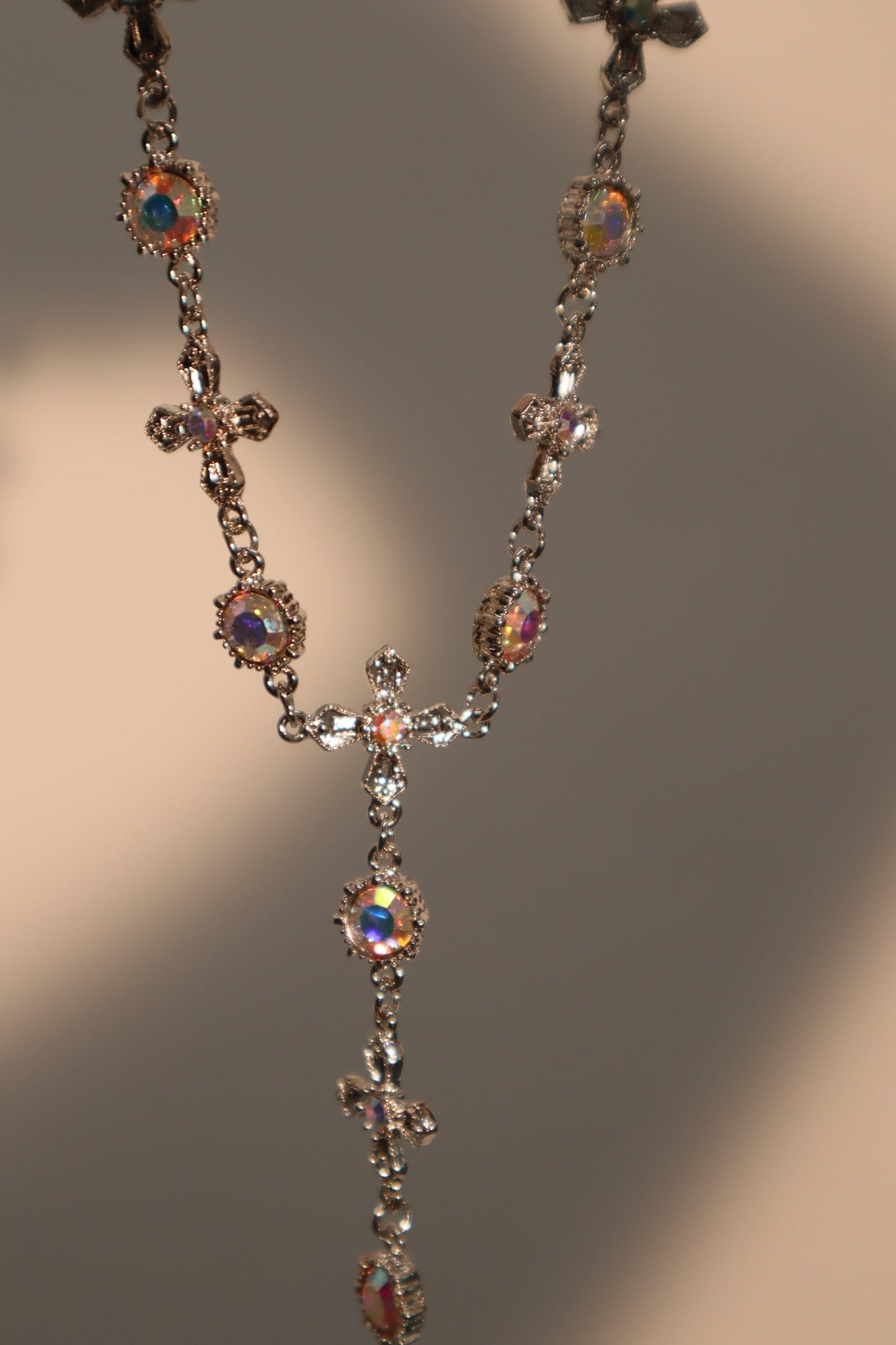 Dichroic Glass Chain Necklace