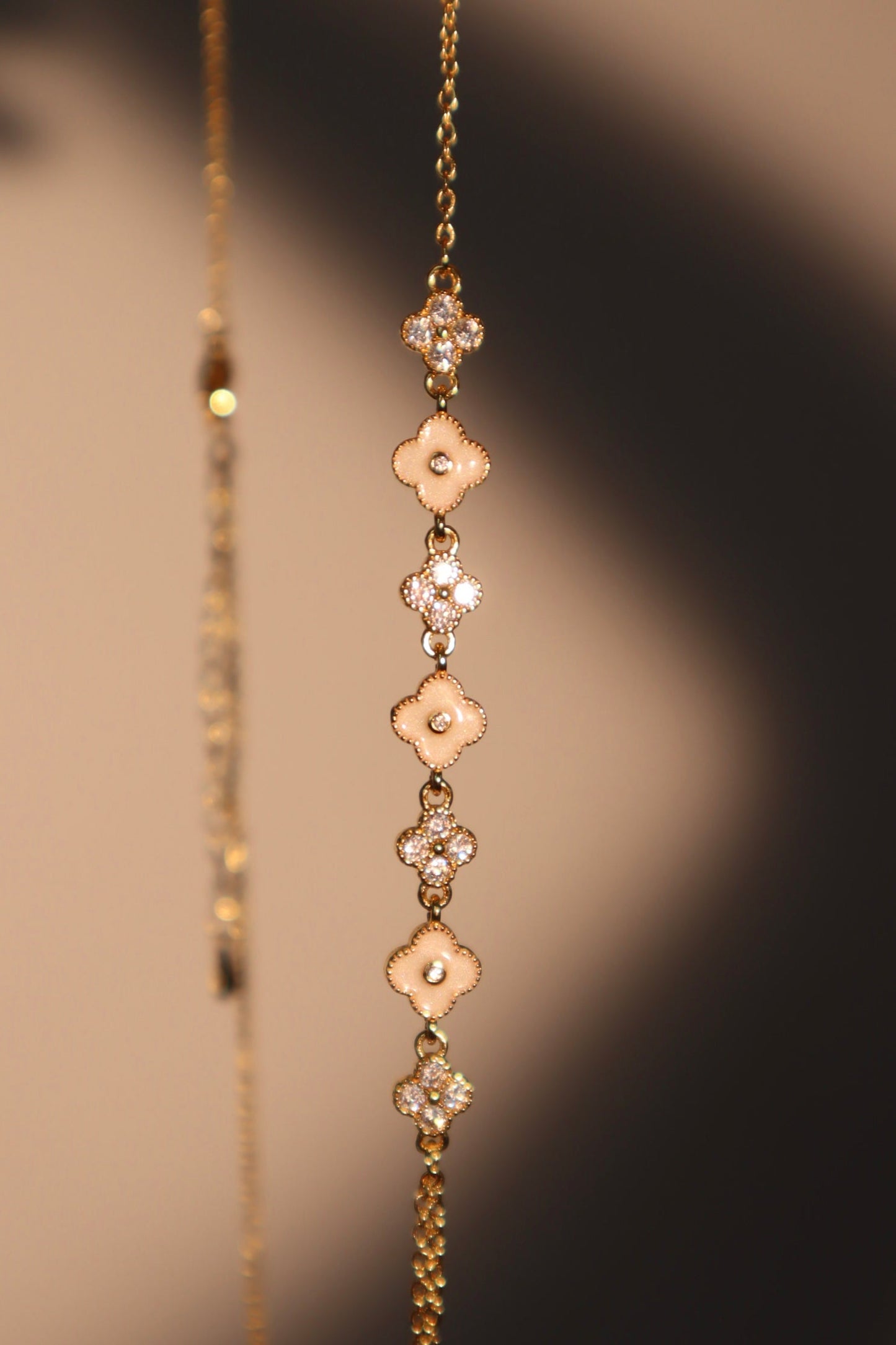 18K Real Gold Plated Multi Lucky Leaf Necklace