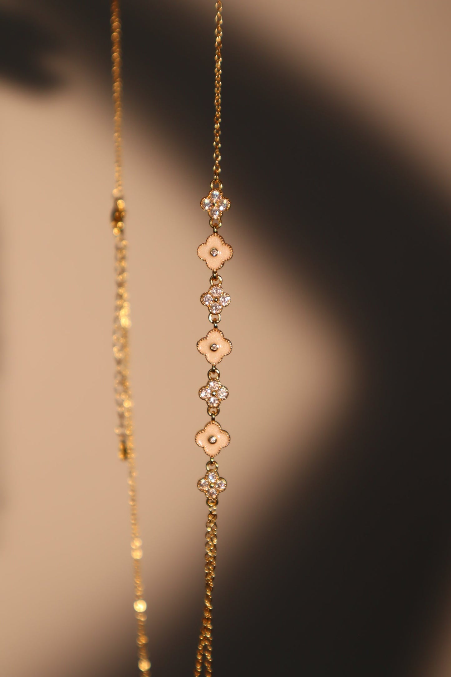 18K Real Gold Plated Multi Lucky Leaf Necklace