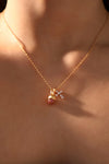 18K Real Gold Plated Cross Pinecone Necklace