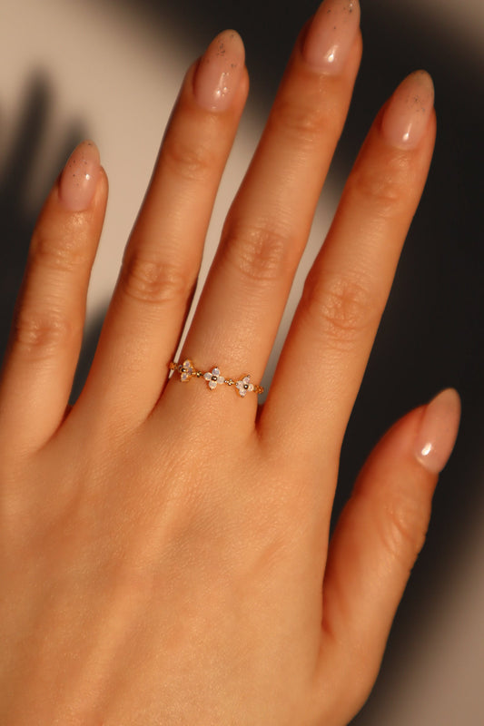 18K Gold Vermeil 3 in 1 Lucky Leaf Ring