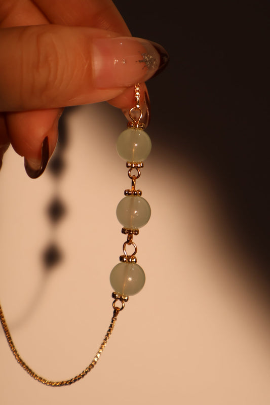 14K Real Gold Plated 3 in 1 Jade Bracelet