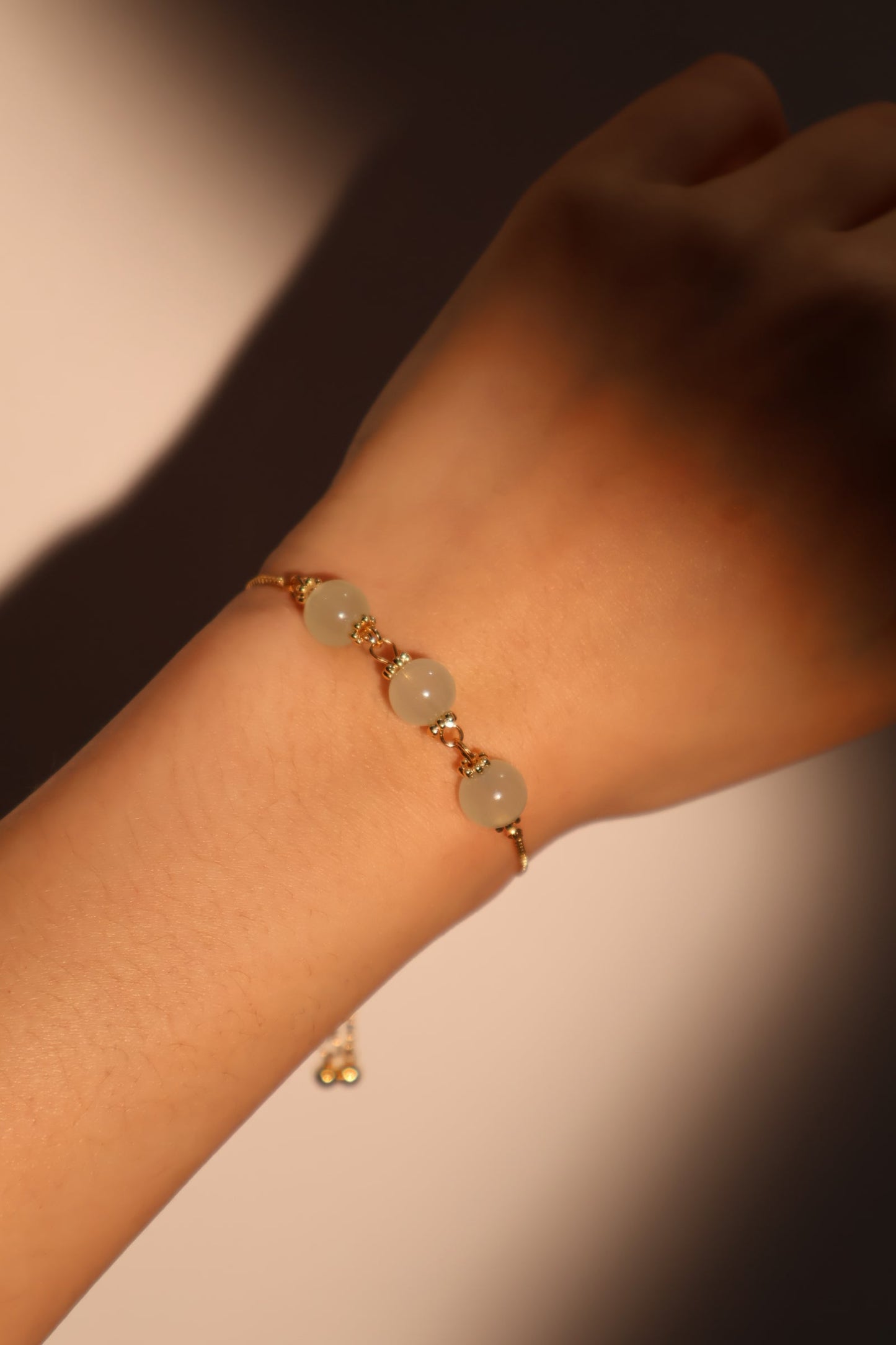 14K Real Gold Plated 3 in 1 Jade Bracelet