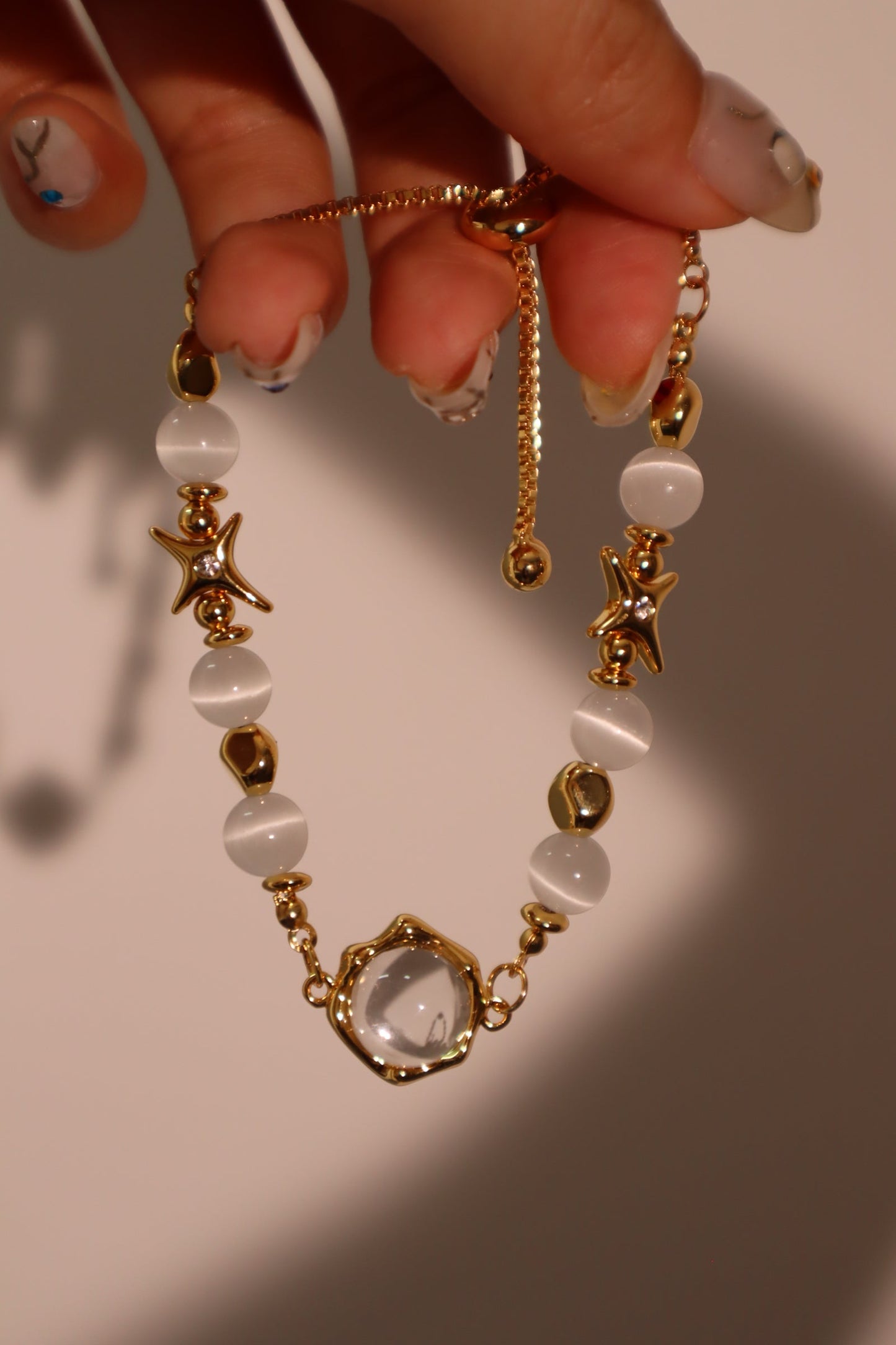 18K Real Gold Plated White Moonlight Bracelet