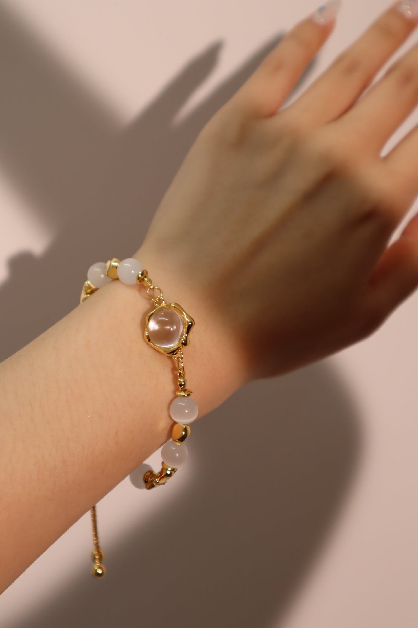 18K Real Gold Plated White Moonlight Bracelet