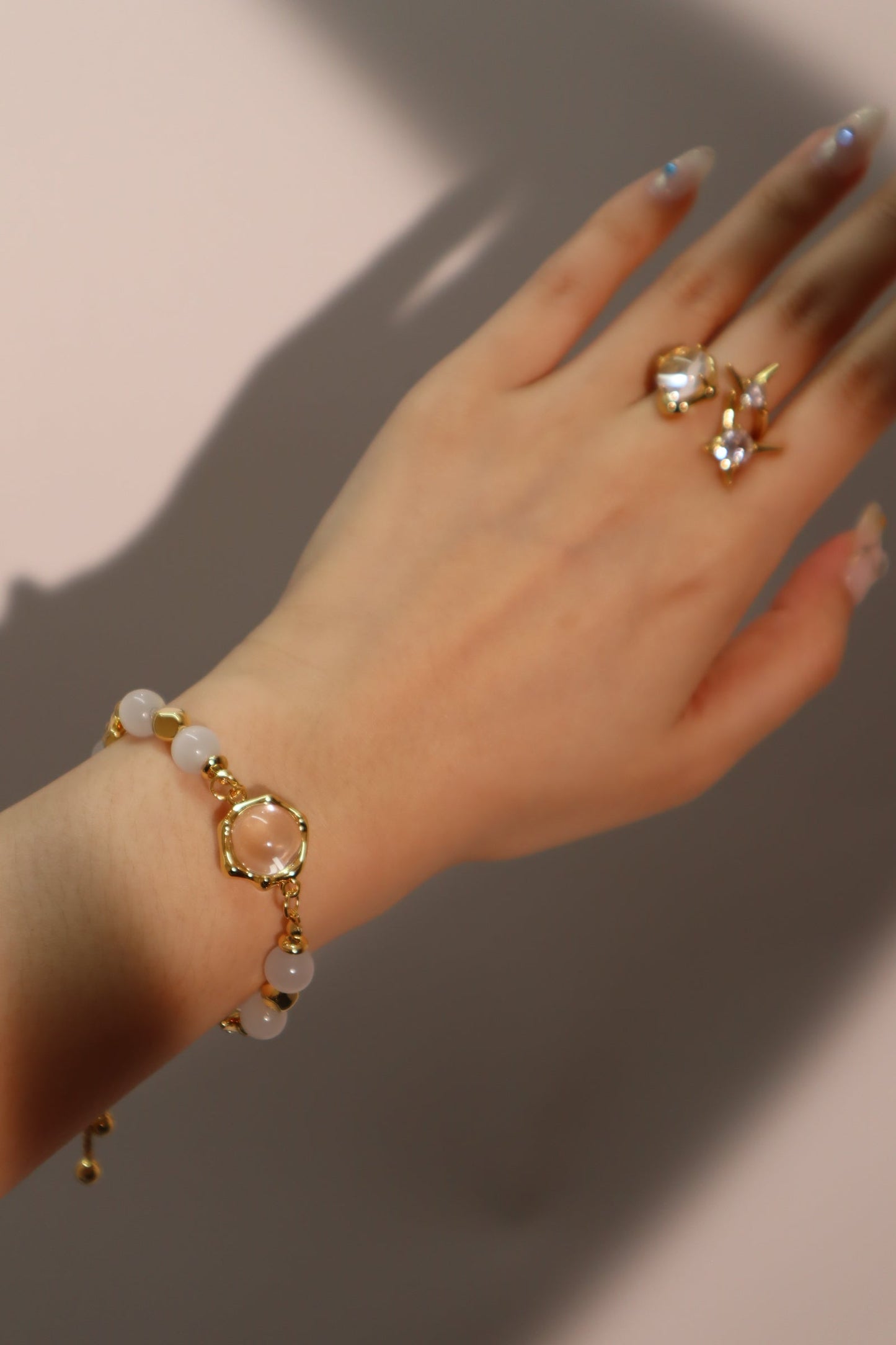 18K Real Gold Plated White Moonlight Bracelet