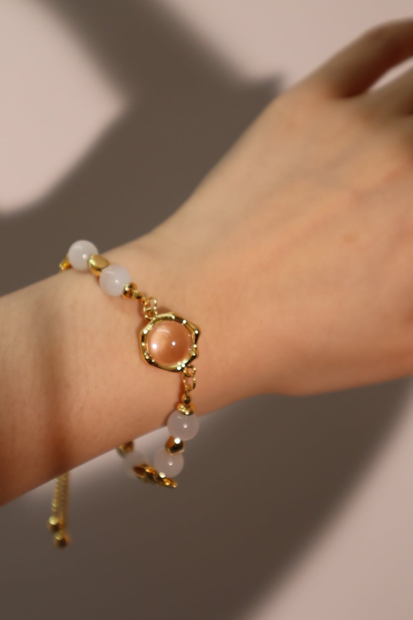 18K Real Gold Plated White Moonlight Bracelet