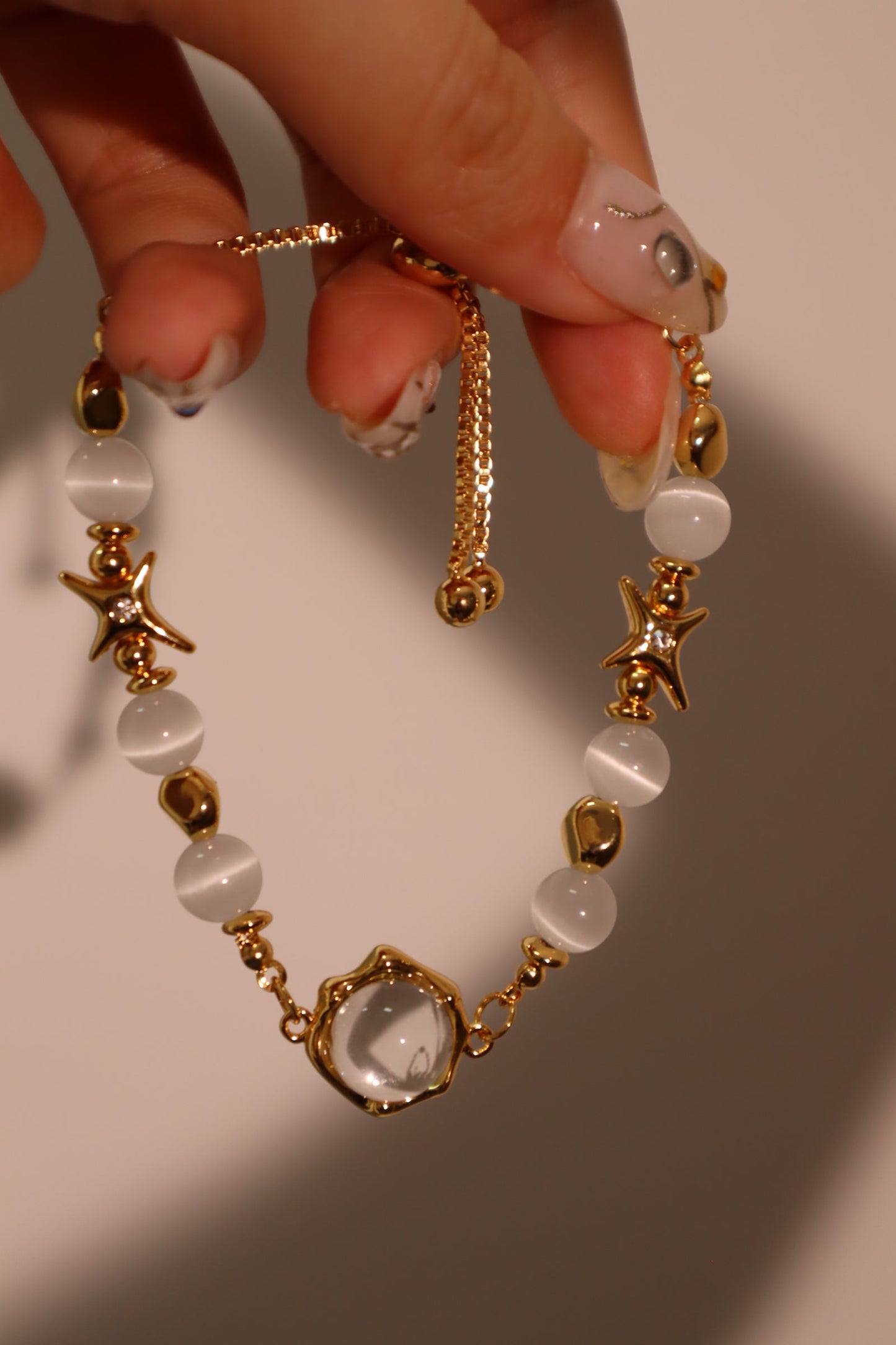 18K Real Gold Plated White Moonlight Bracelet