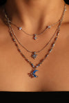 Moonstone Moon Necklace Trio Bundle