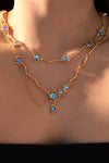 Deep Blue Moonstone Necklace Duo Pack