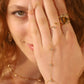 18K Gold Vermeil Lucky Leaf Hand Chain Bracelet