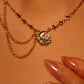 18K Real Gold Plated Diamond Moonstone Moon Necklace