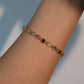 18K Real Gold Plated Multi Color Gemstones Bracelet