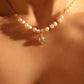 14K Real Gold Plated Freshwater Pearl Magic Mirror Necklace