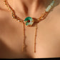 18K Real Gold Plated Jade Dragon Chain Necklace