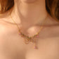 18K Real Gold Plated Color Gypsophila Necklace