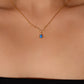 24K Gold Vermeil Blue Opal Droplet Necklace