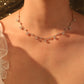 14K Real Gold Plated Multi Diamond Necklace