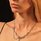 Platinum Plated Moonstone Dangle Necklace