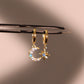 18K Gold Vermeil Moon Star Blue Opal Earrings