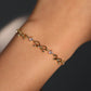 18K Real Gold Plated Multi Diamond Bowknot Bracelet