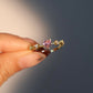 18K Gold Vermeil Pink Gem Heart Ring