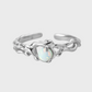 White Opal Ring