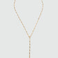 18K Real Gold Plated Diamond Cross Lariat Long Necklace