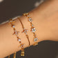 18K Real Gold Plated 3 in 1 Diamond Cross Bracelet