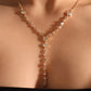 14K Real Gold Plated Diamond Chain Necklace